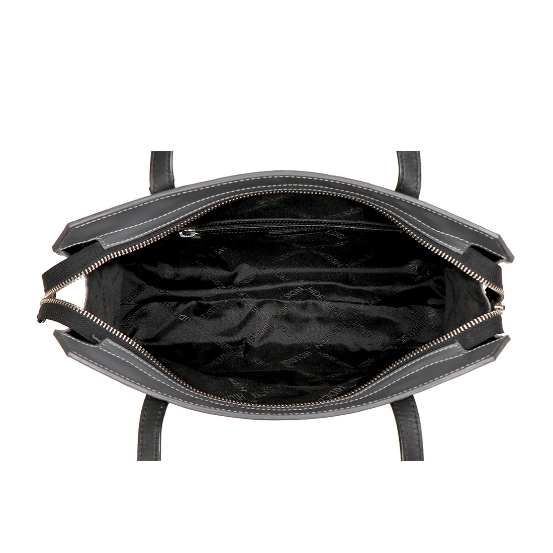 Edge 01 Grey Leather Tote Bag - Image 4