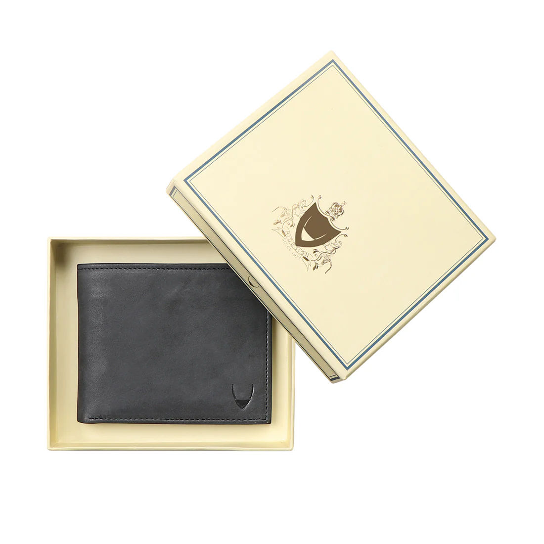 Ee 017Sc  Black Leather Bi-Fold Wallet - Image 8