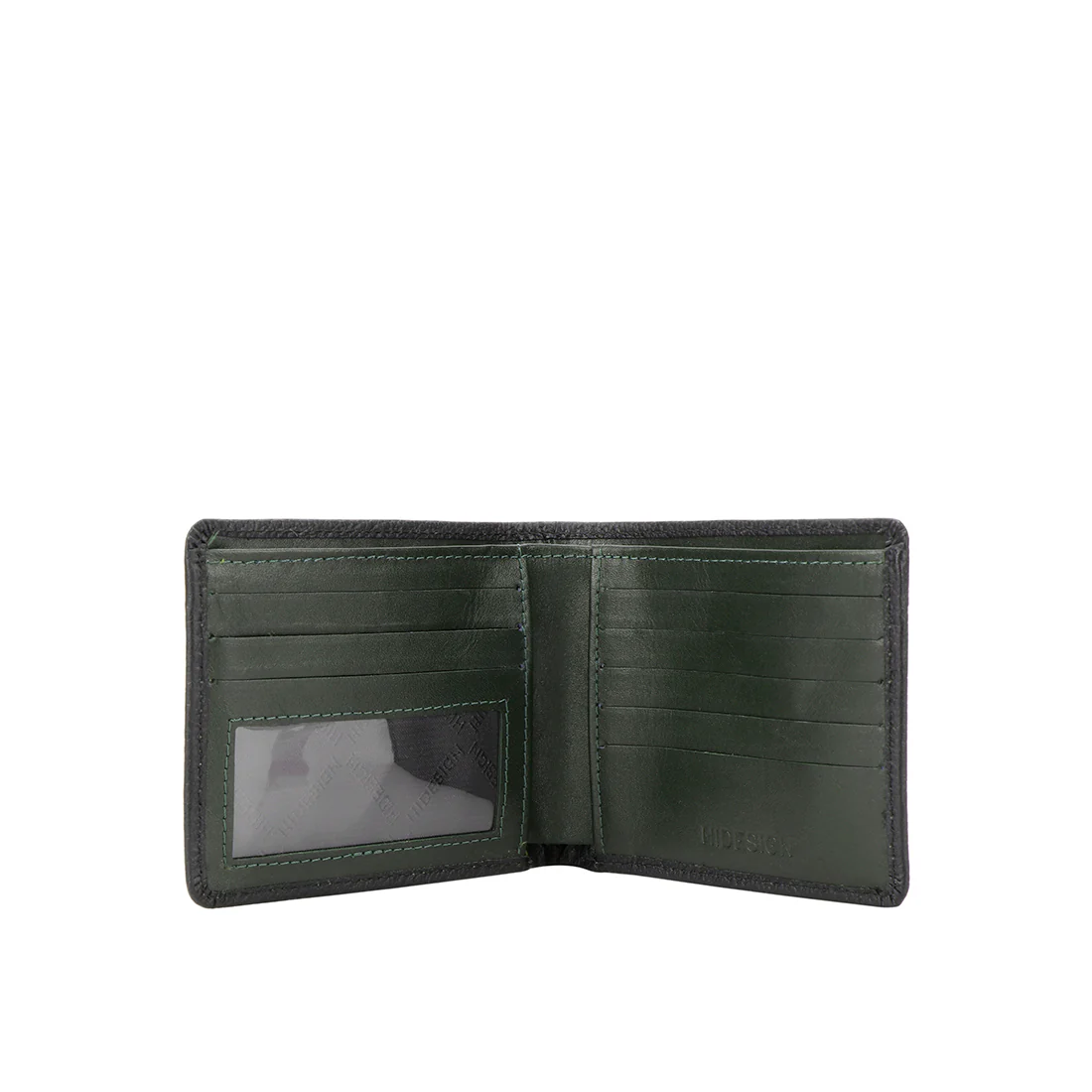 Ee 036-01  Black Leather Bi-Fold Wallet - Image 3