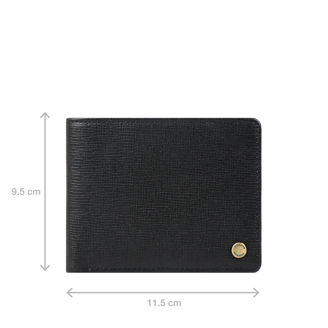 Ee 036-02  Black Leather Bi-Fold Wallet - Image 4