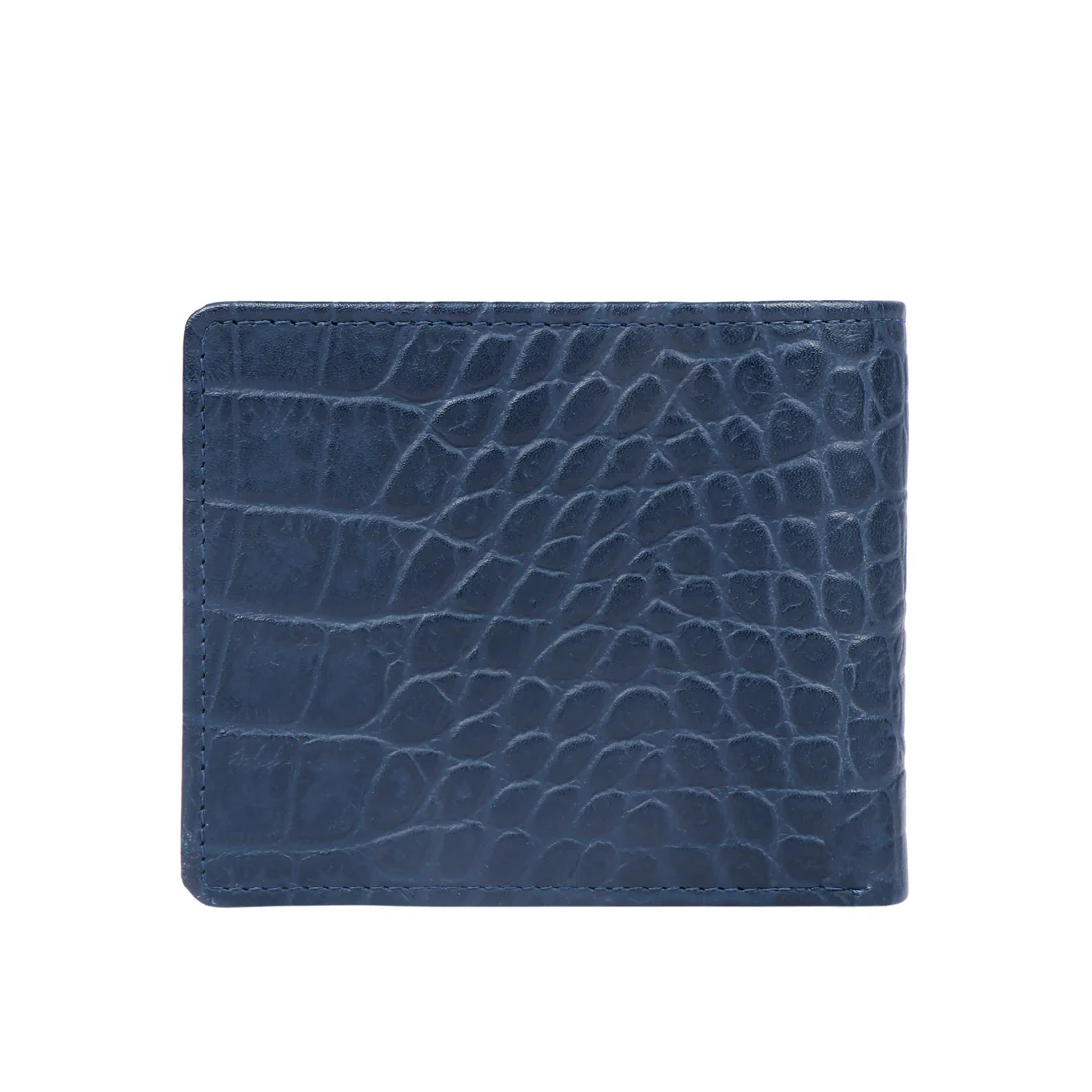 Ee 036-02  Blue Leather Bi-Fold Wallet - Image 4