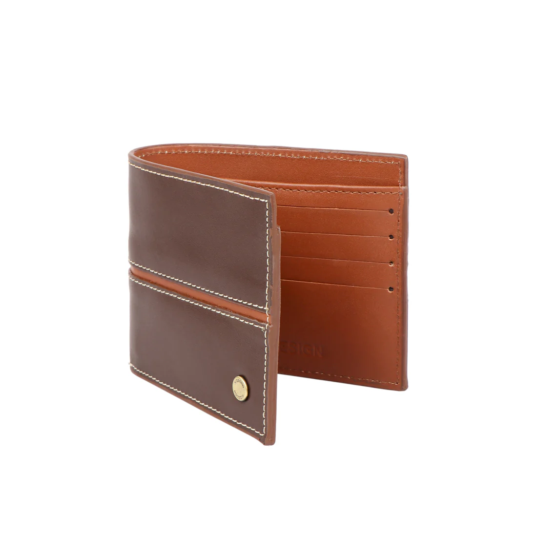 Ee 337-017 Brown Leather Bi-Fold Wallet - Image 5