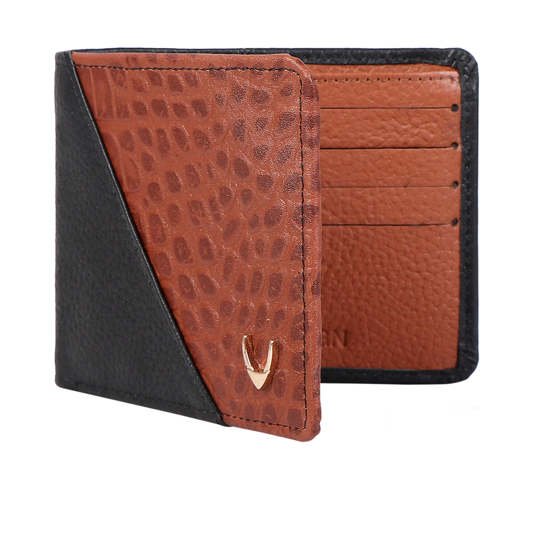 Ee 352-017 Black Leather Bi-Fold Wallet - Image 5