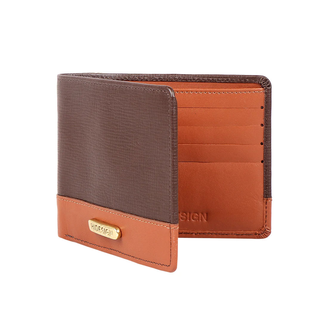 Ee 393-017  Brown Leather Bi-Fold Wallet - Image 2