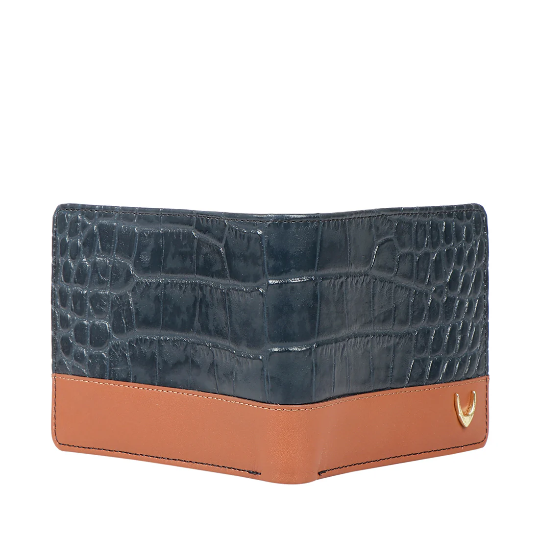 Ee 394-017  Blue Leather Bi-Fold Wallet - Image 5