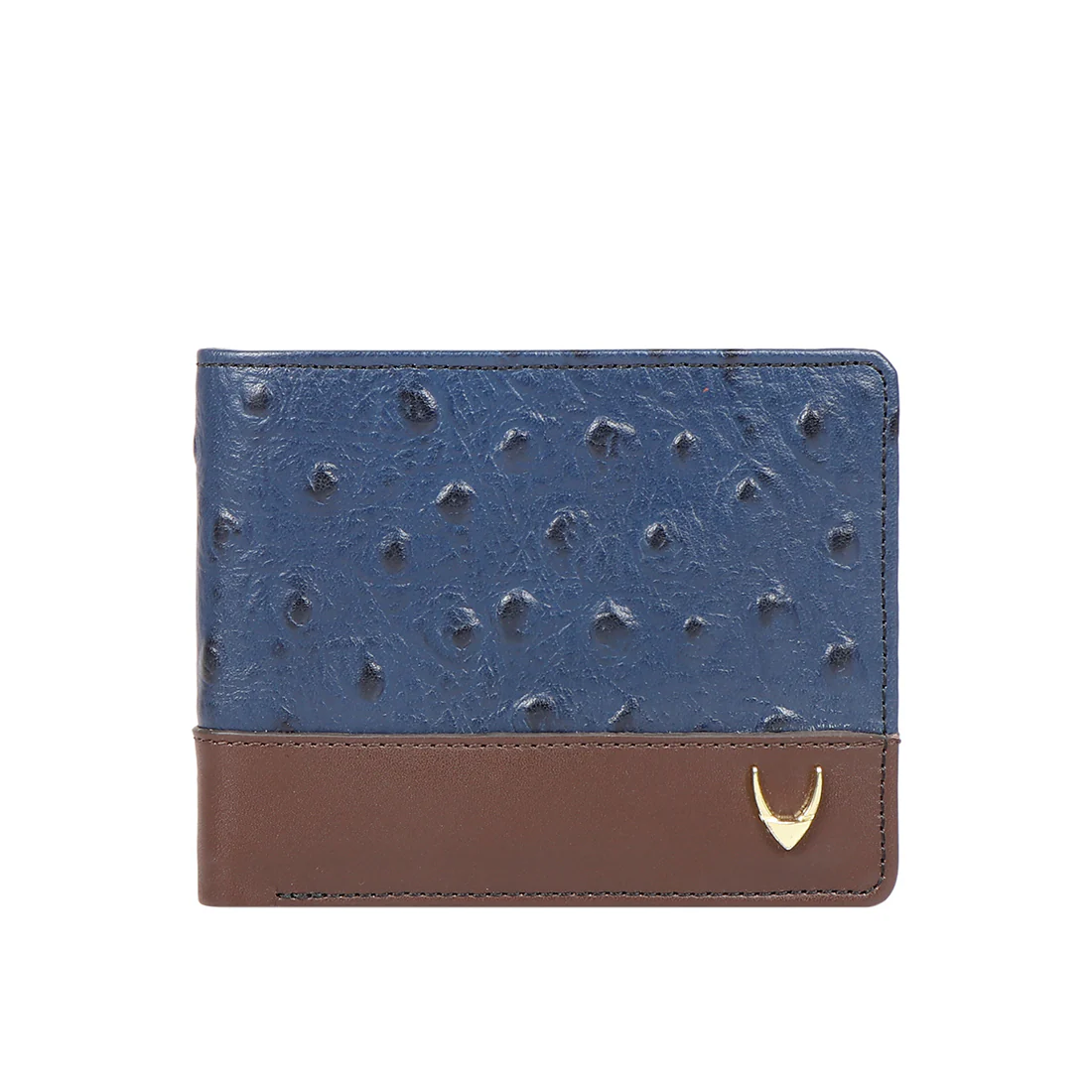 Ee 394-036 Blue Leather Bi-Fold Wallet
