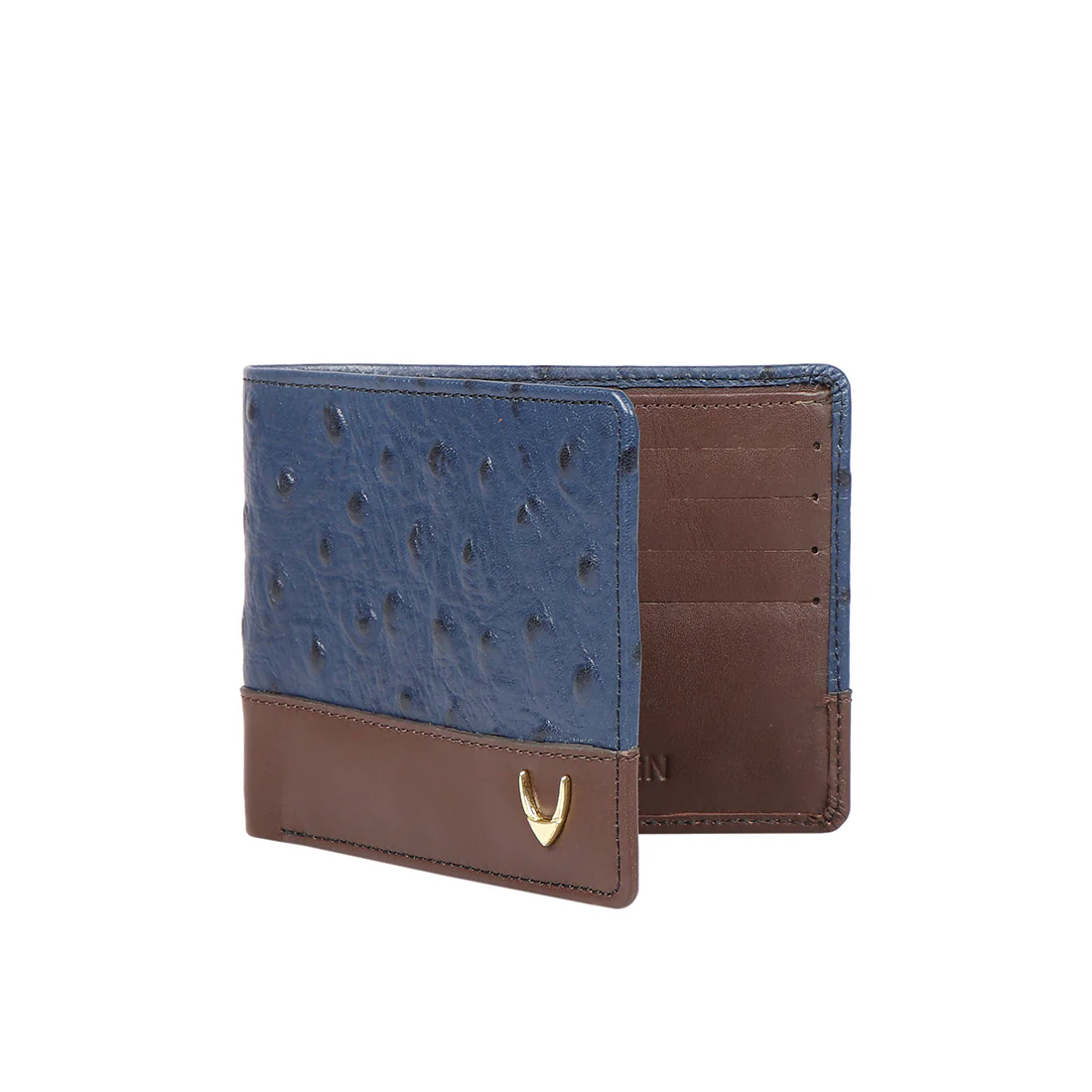 Ee 394-036 Blue Leather Bi-Fold Wallet - Image 3