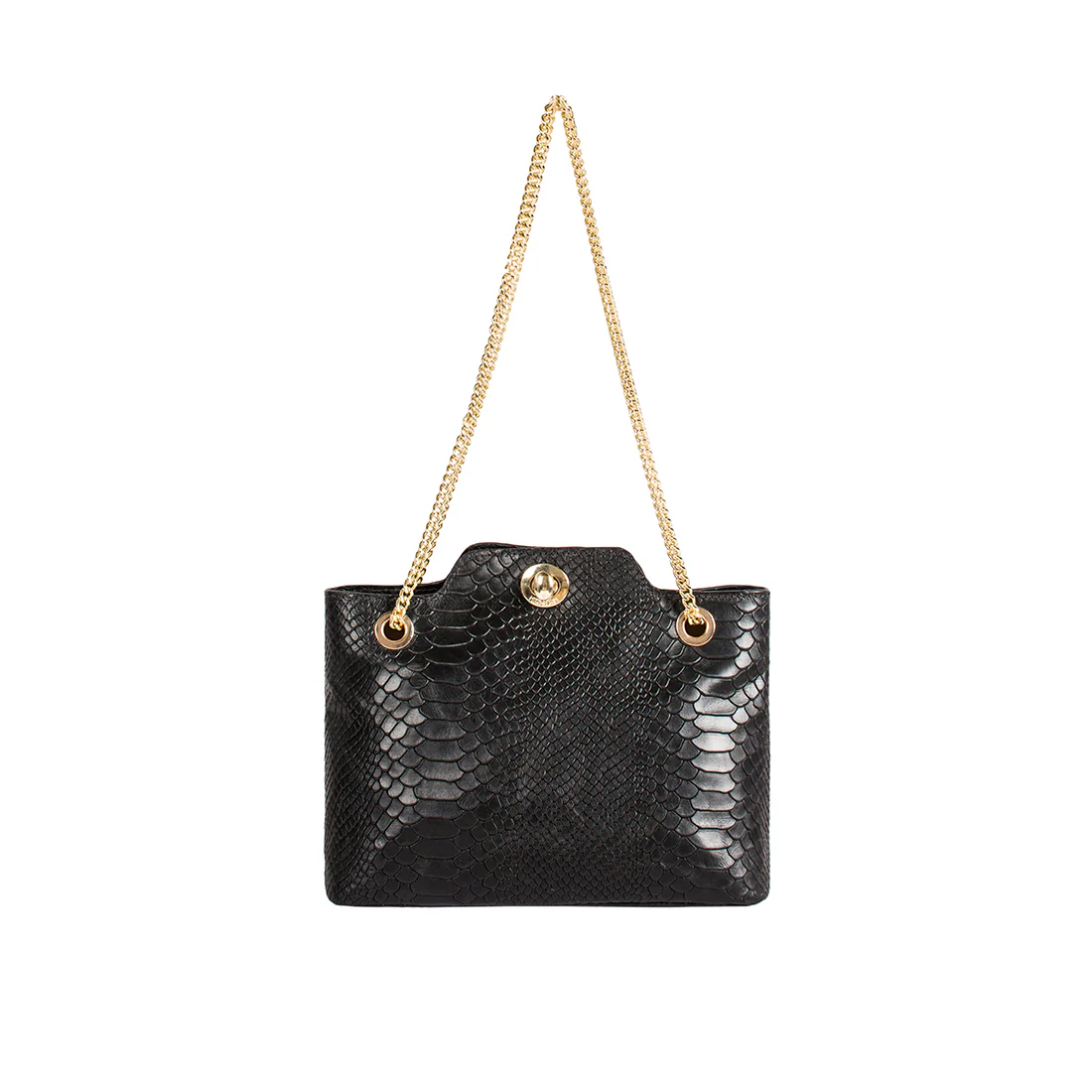 Ee Aliya 01 Black Leather Shoulder Bag