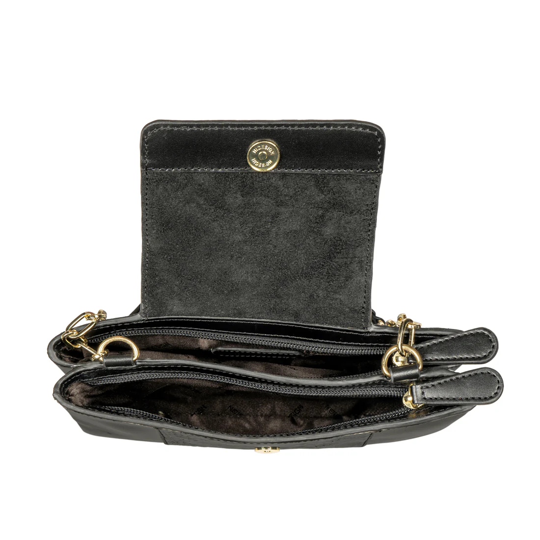 Ee Aquarius 01 Black Leather Shoulder Bag - Image 7