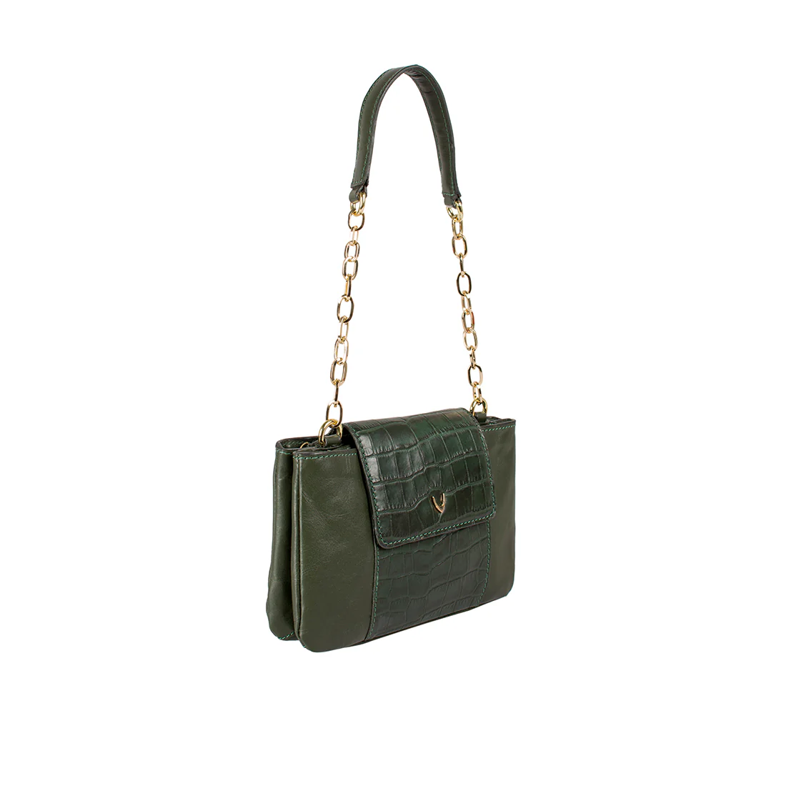 Ee Aquarius 01 Green Leather Shoulder Bag - Image 3