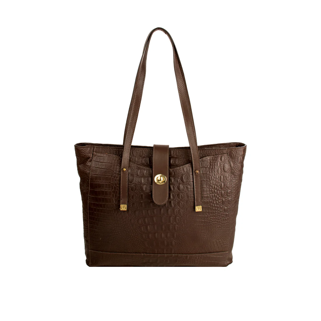 Ee Atria 01 Brown Leather Tote Bag - Image 2