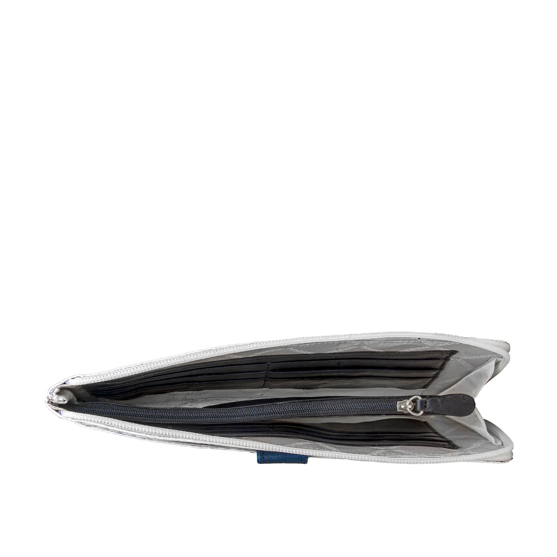 Ee Atria W2  White Leather Zip Around Wallet - Image 5
