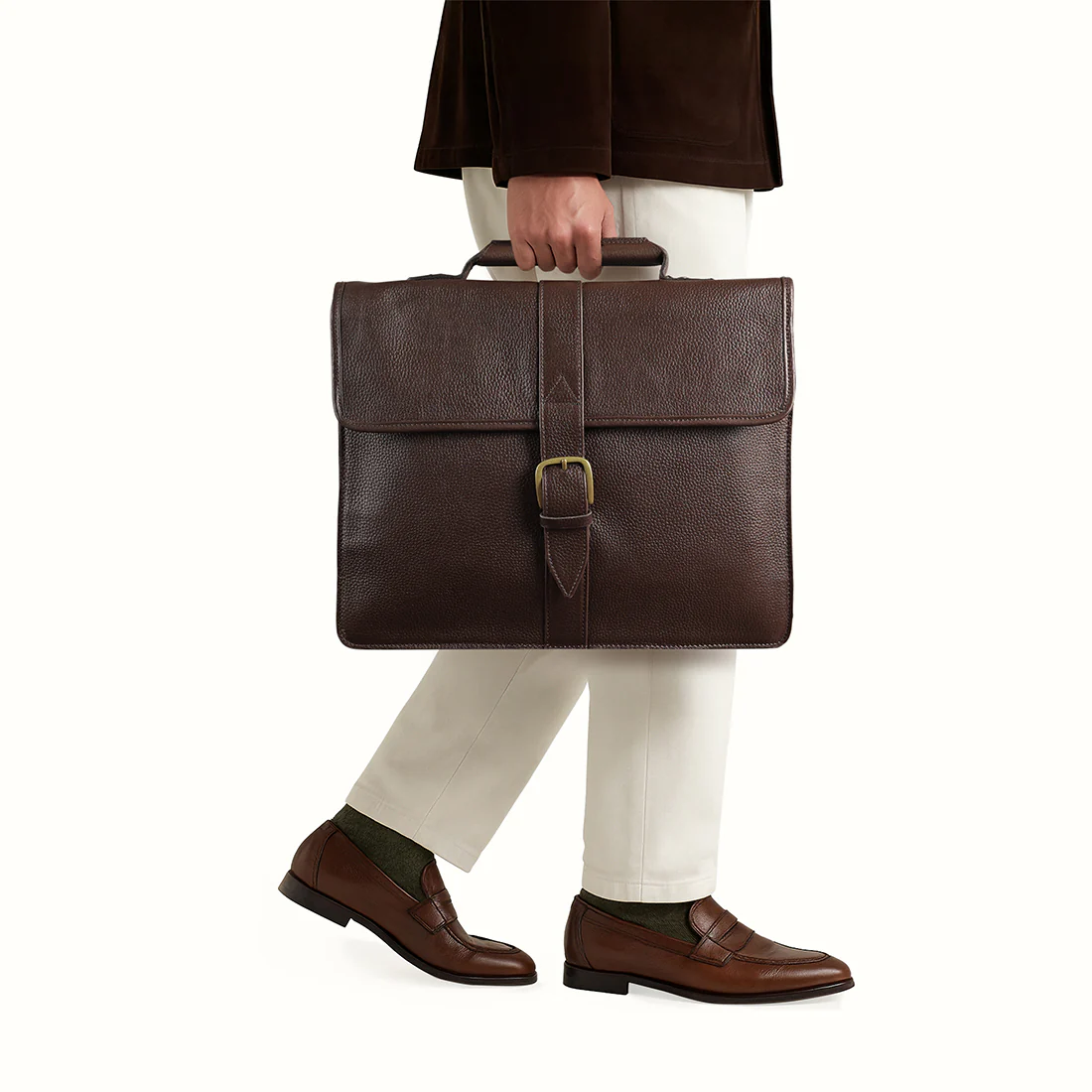 Ee Bennett 1 Brown Leather  Briefcase - Image 2