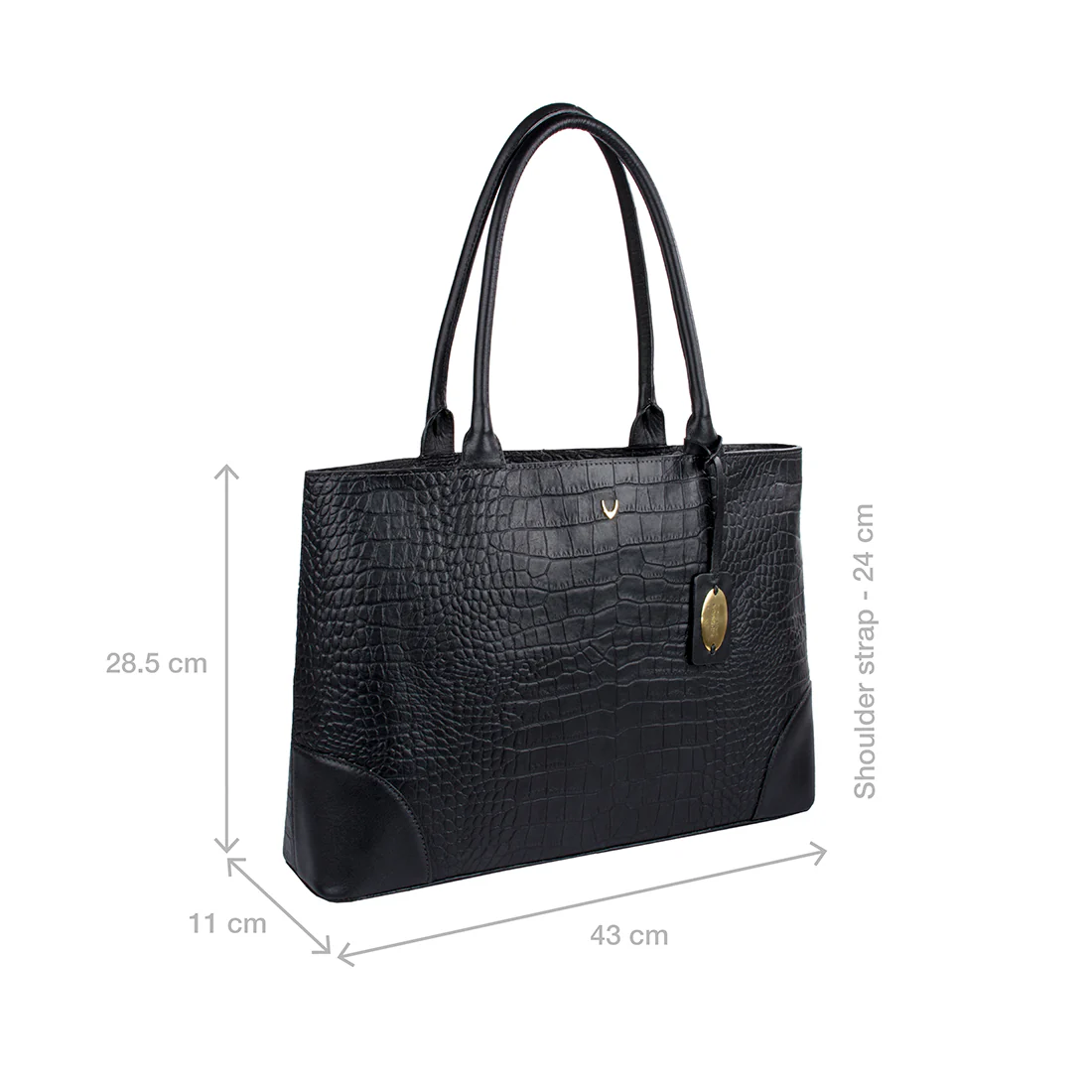 Ee Berlin 01 Black Leather Tote Bag - Image 3