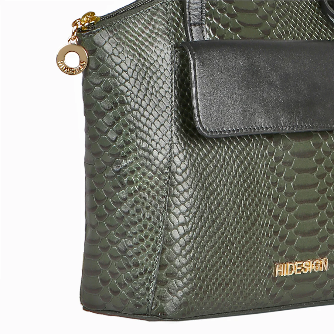 Ee Elinor 01 Green Leather Shoulder Bag - Image 5