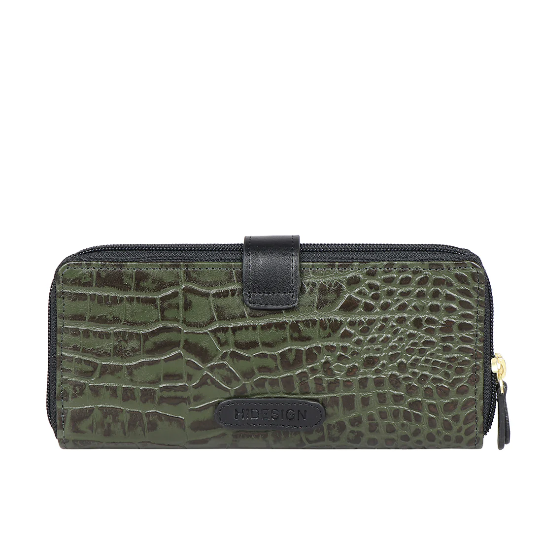 Ee Eliza W2-M Green Leather Double Zip Around Wallet - Image 3
