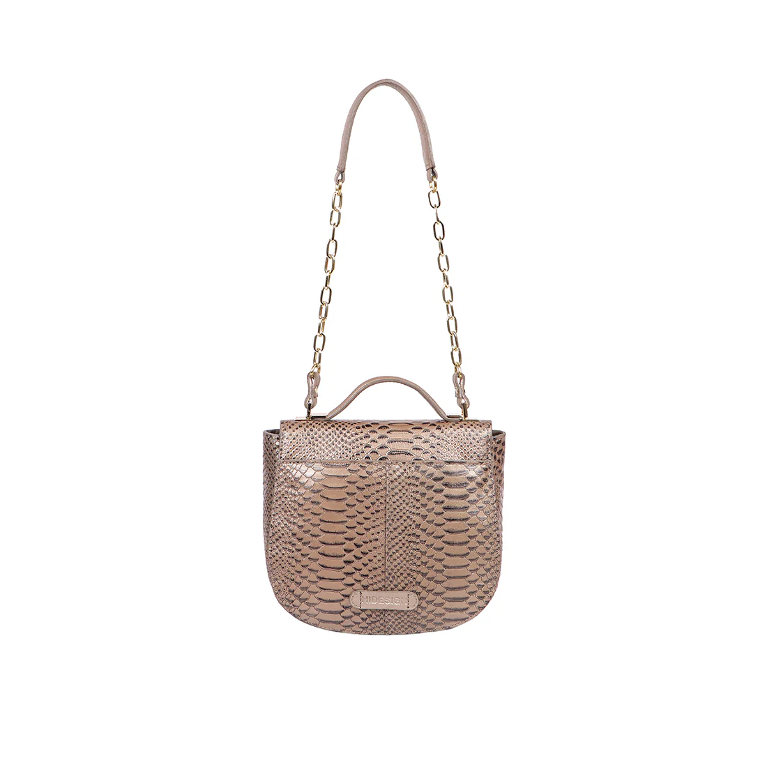 Ee Elsa Grey Leather Satchel - Image 3