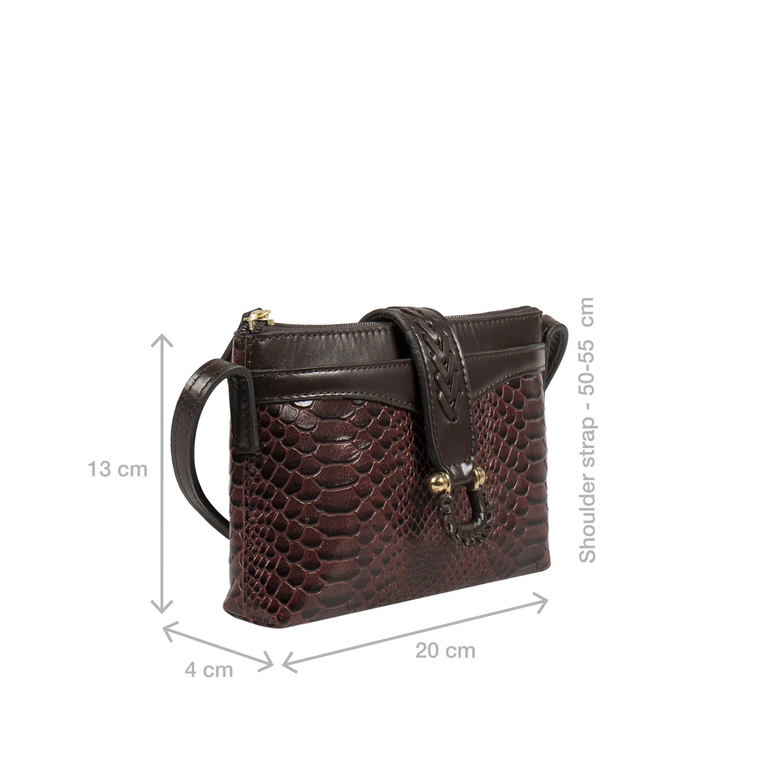 Ee Frieda W4 Marsala Leather Sling Wallet - Image 4
