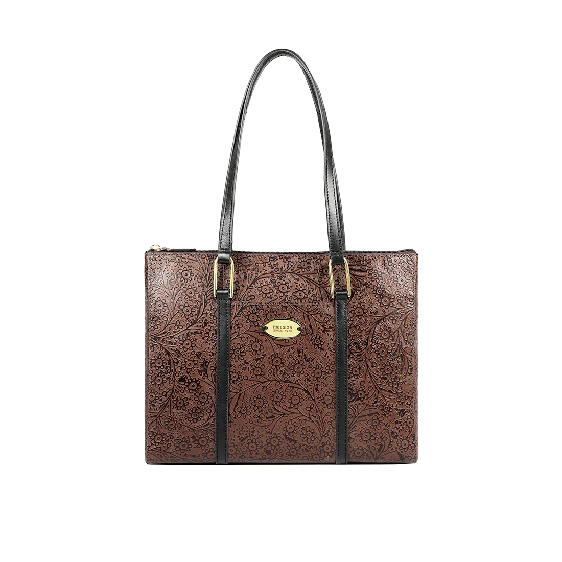 Ee Fuschia 02 Brown Leather Tote Bag