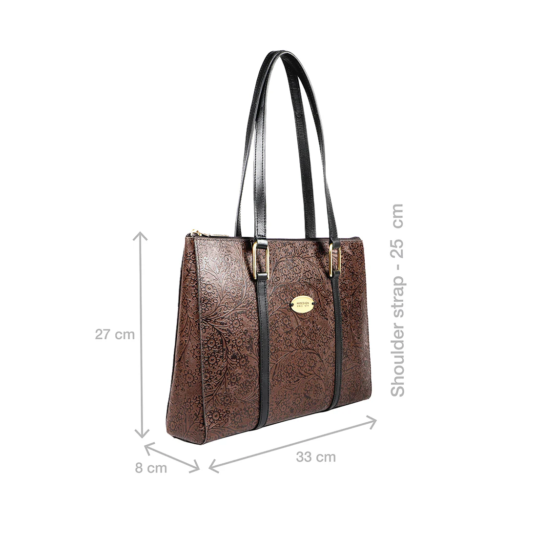 Ee Fuschia 02 Brown Leather Tote Bag - Image 2