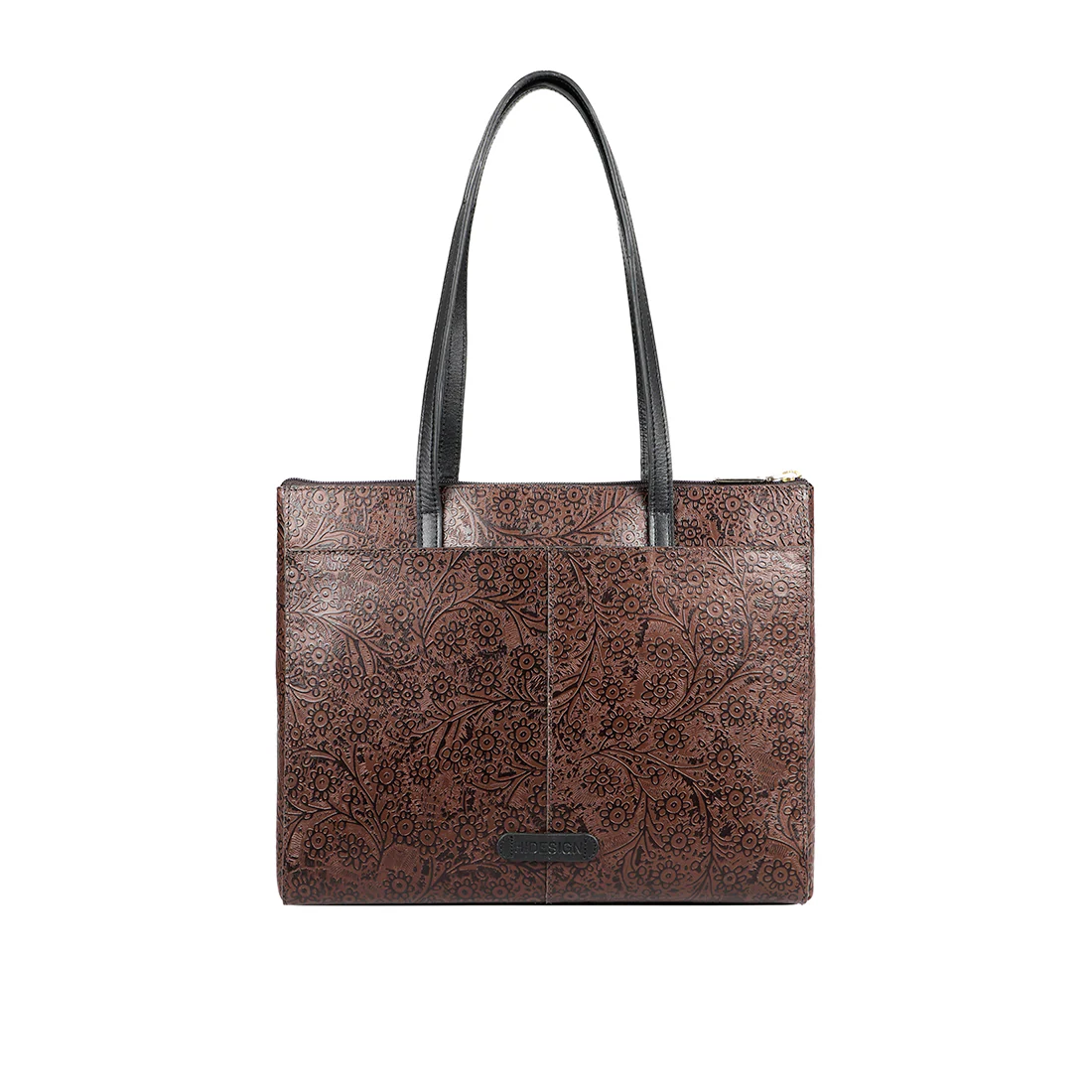 Ee Fuschia 02 Brown Leather Tote Bag - Image 3