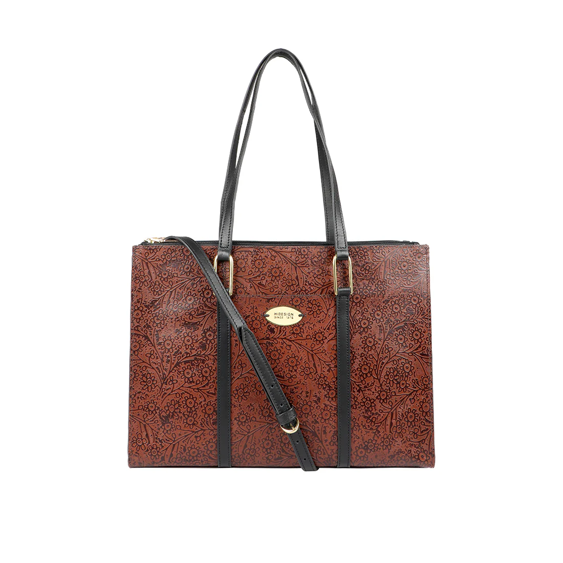 Ee Fuschia 03 Brown Leather Tote Bag