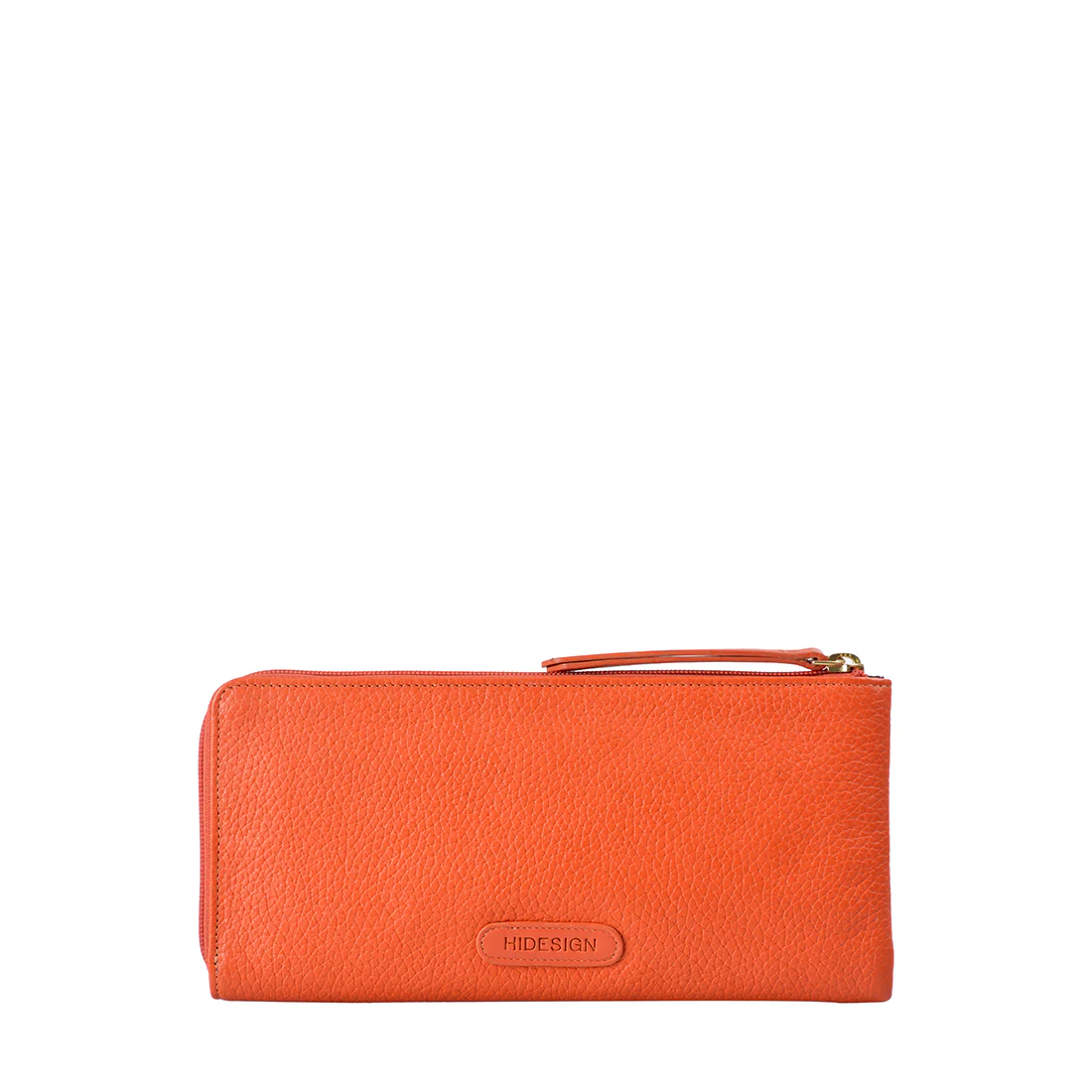 Ee Gemini W2 Orange Leather Zip Around Wallet - Image 3