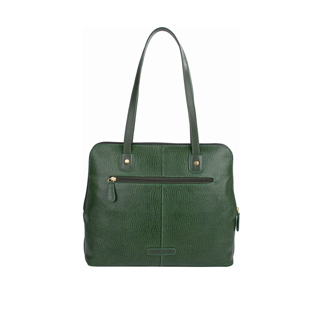 Ee Hong Kong 02 Green Leather Tote Bag - Image 4