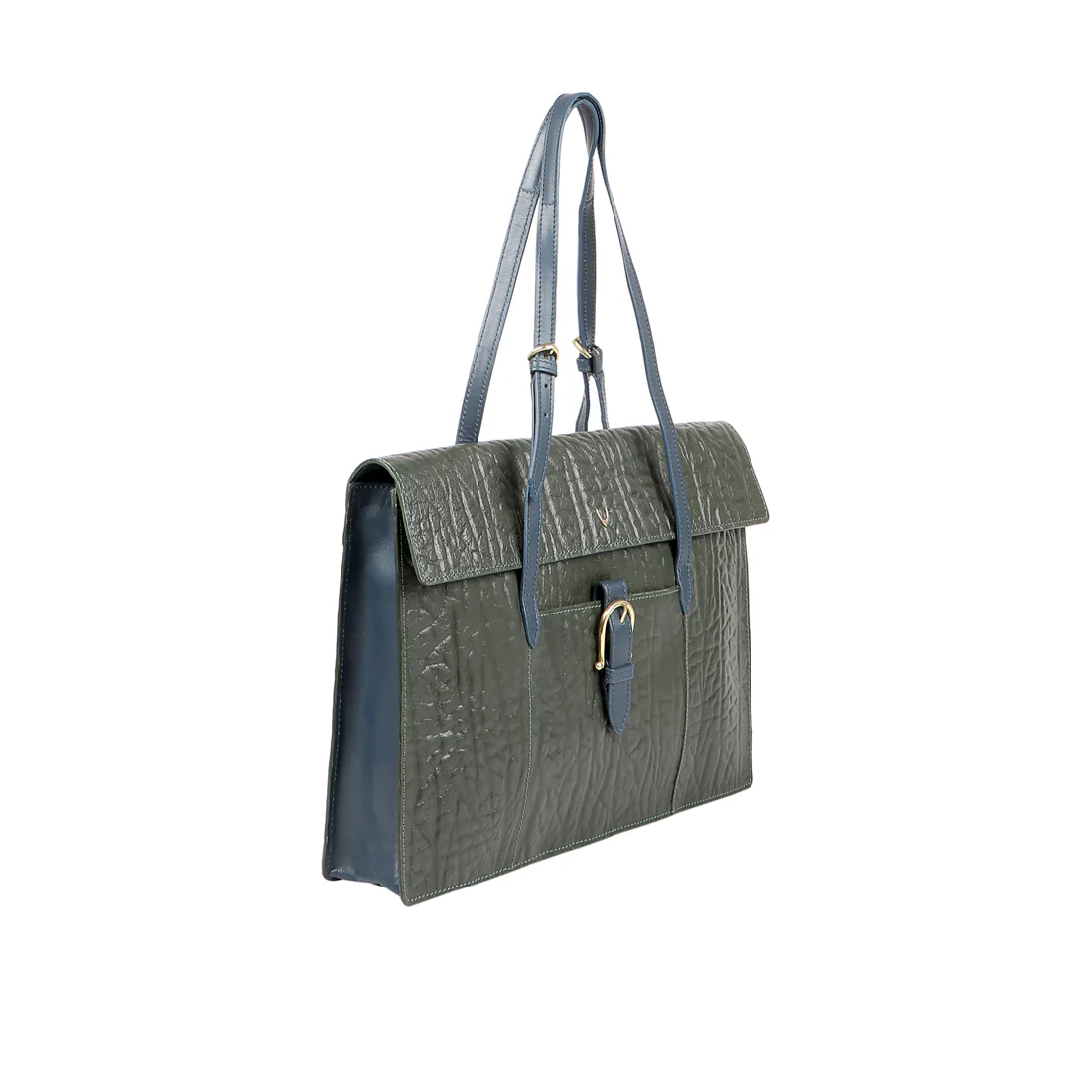 Ee Kathryn 01 Green Leather Laptop Bag - Image 2