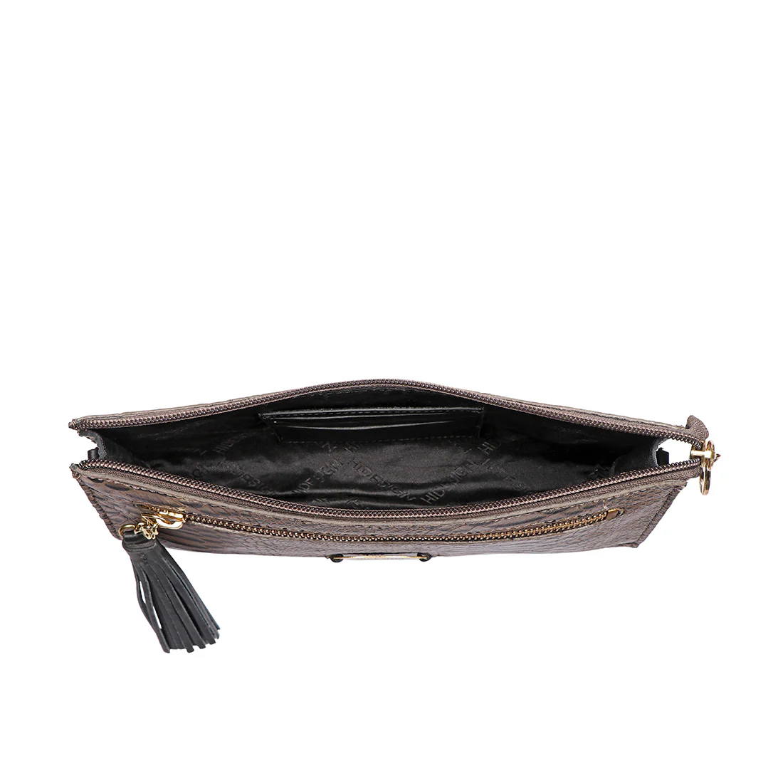 Ee Kuhulu 01 Grey Leather Sling Bag - Image 7