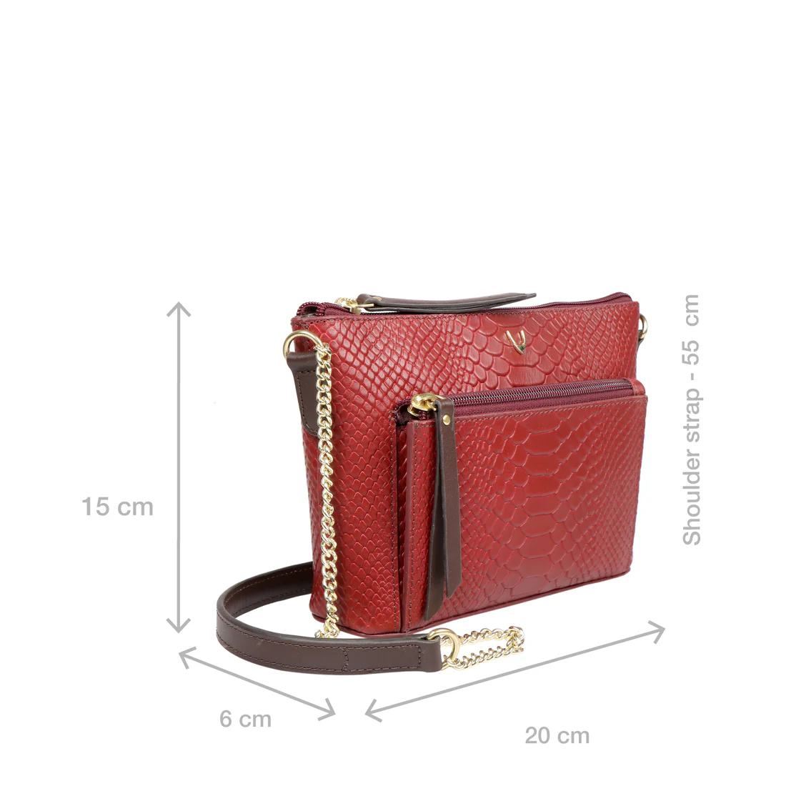 Ee Kuhulu 03 Marsala Leather Sling Bag - Image 2