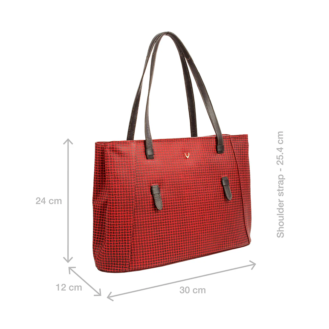 Ee Leandra 01 Red Leather Tote Bag - Image 2