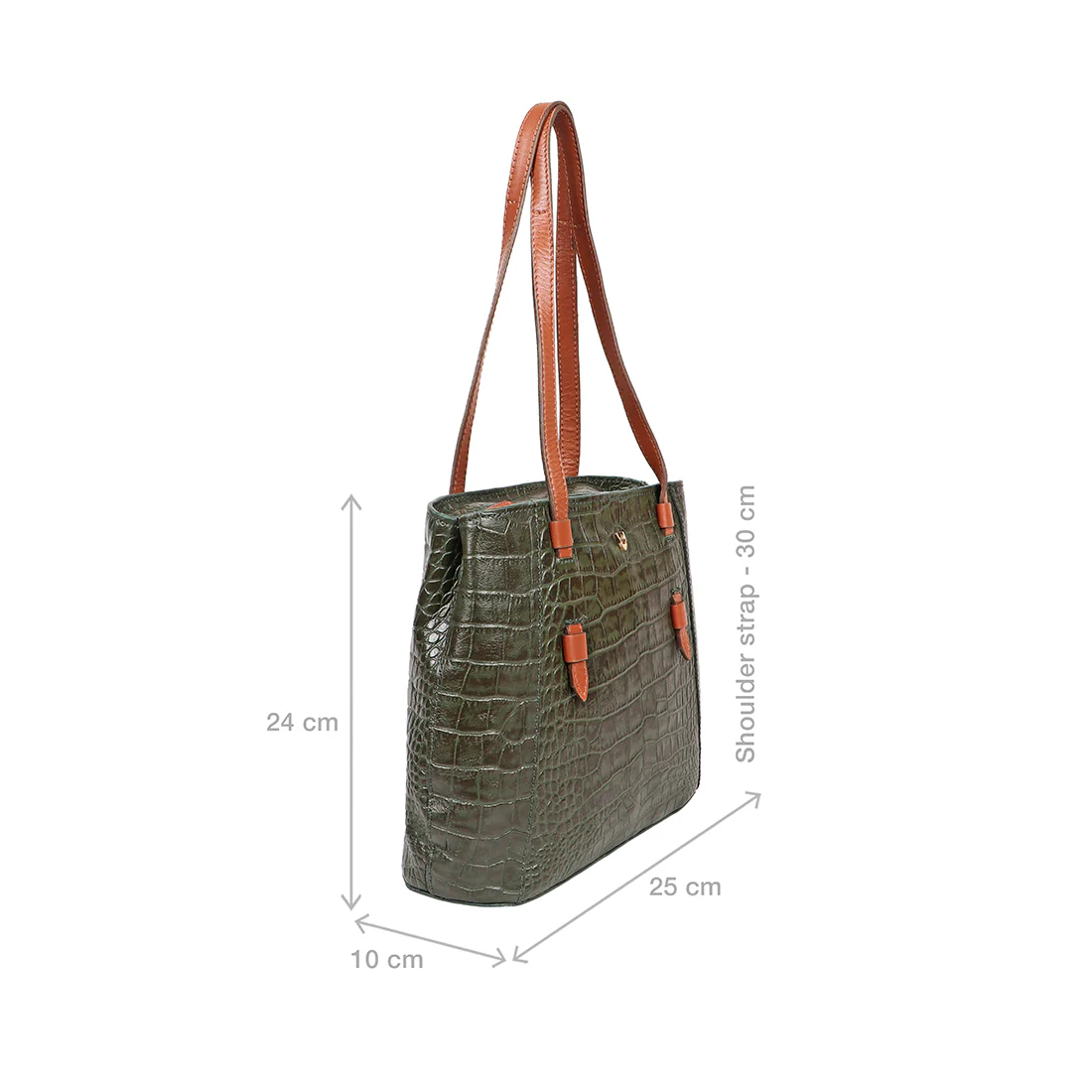 Ee Leandra 02 Green Leather Shoulder Bag - Image 2