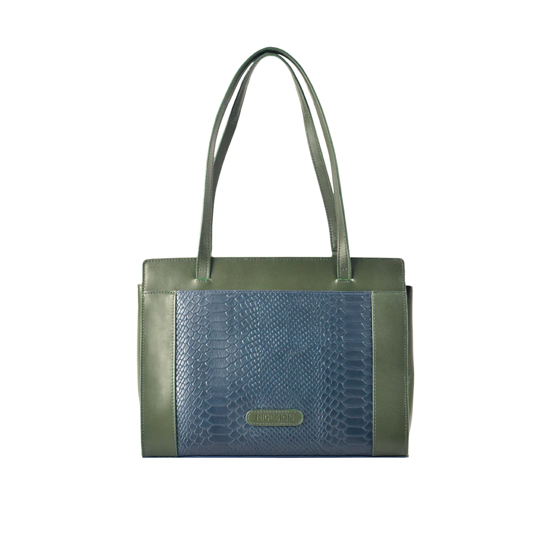 Ee Libra 02 Blue Leather Tote Bag - Image 4