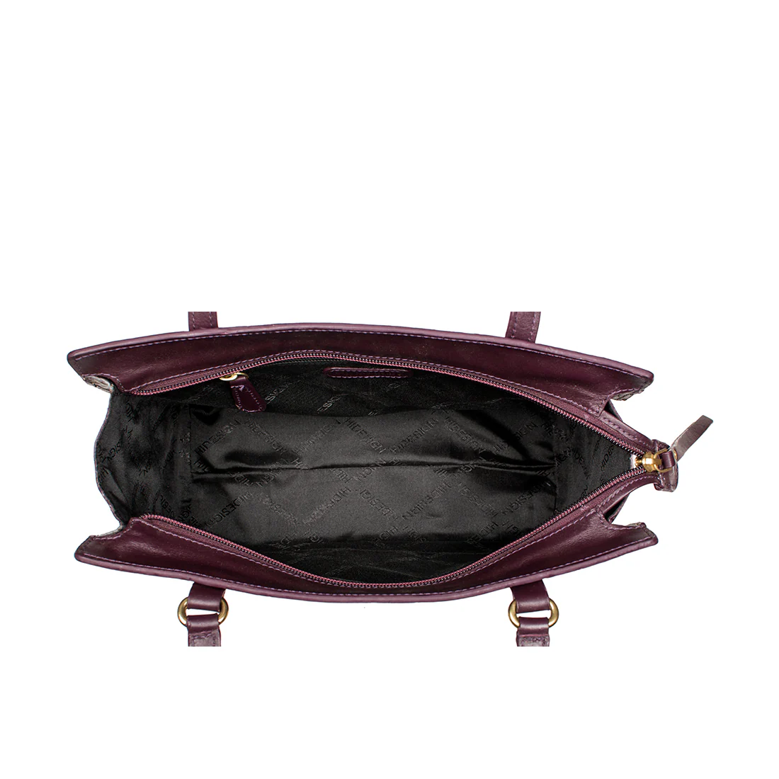 Ee Libra 02 Purple Leather Tote Bag - Image 4