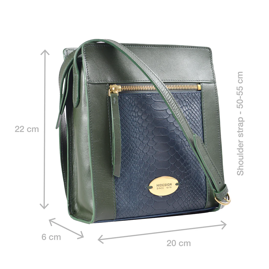 Ee Libra 03 Blue Leather Sling Bag - Image 3