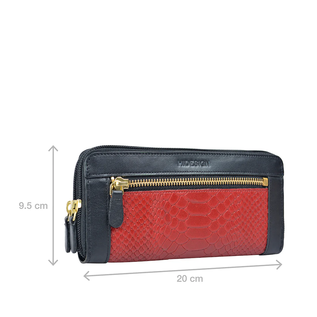 Ee Libra W2  Red Leather Double Zip Around Wallet - Image 2