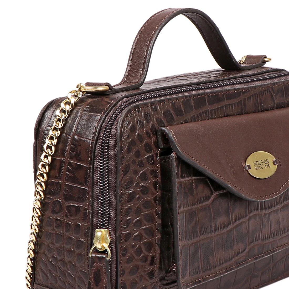 Ee Lilac 02 Brown Leather Sling Bag - Image 5