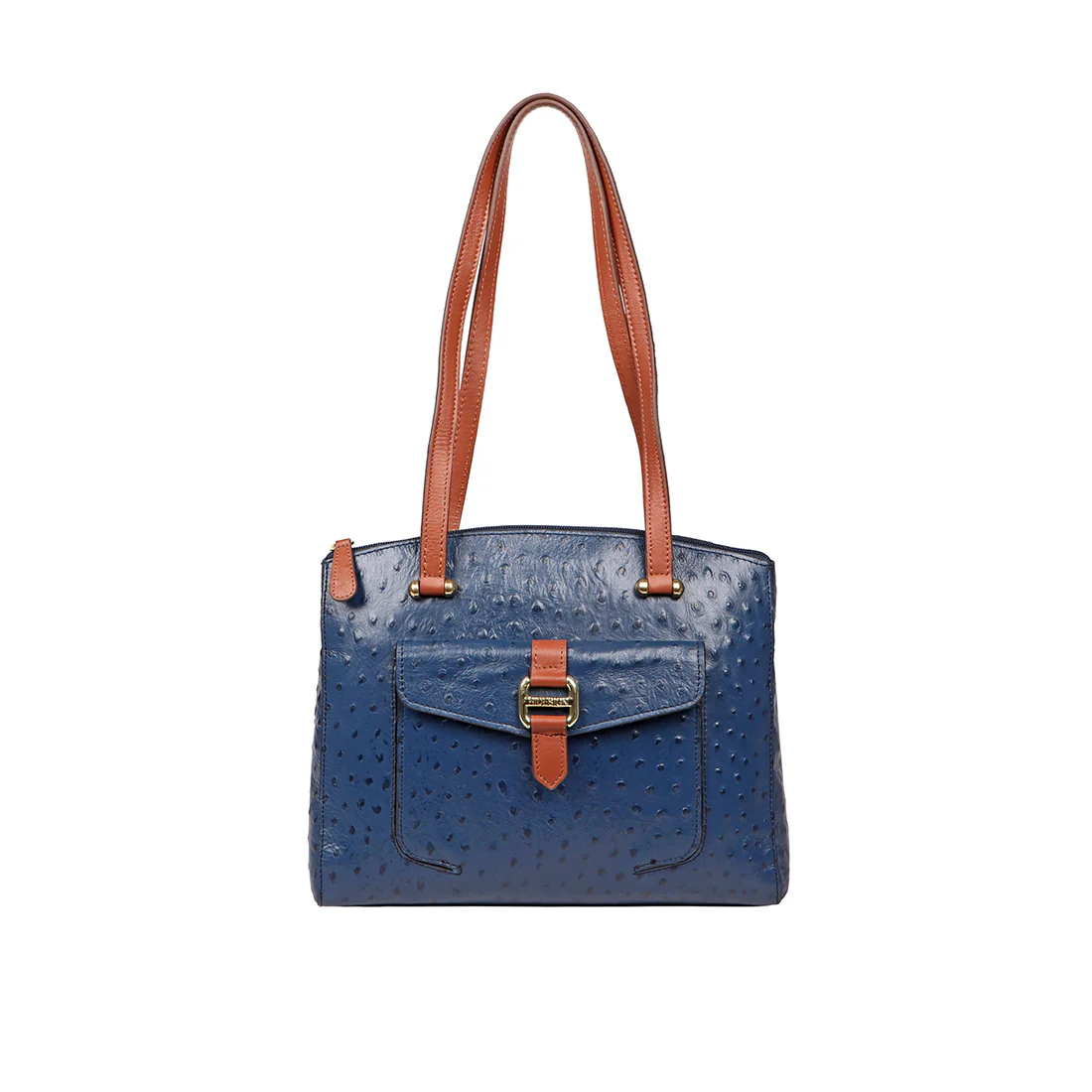 Ee Lotus 02 Blue Leather Shoulder Bag - Image 2