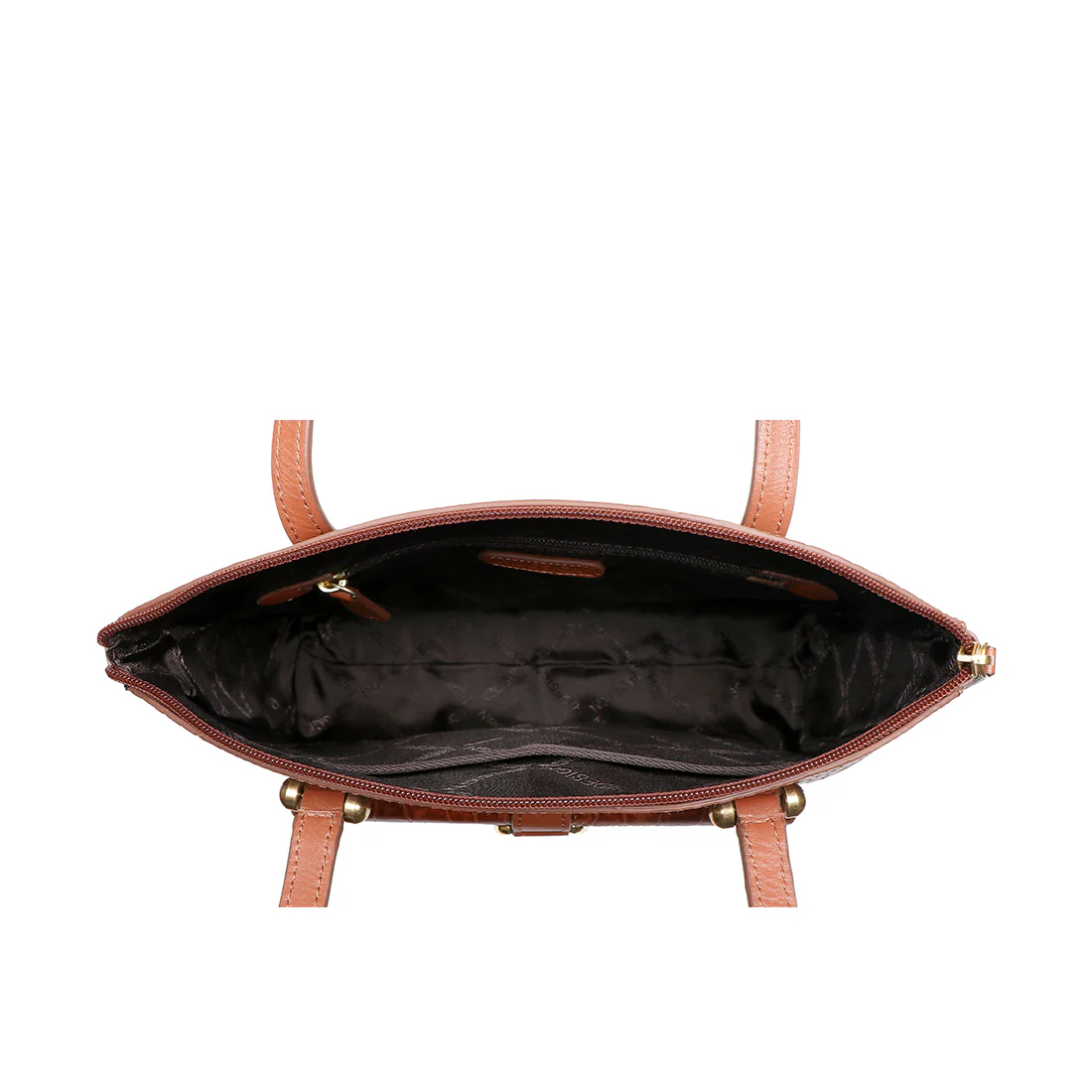 Ee Lotus 02 Tan Leather Tote Bag - Image 4