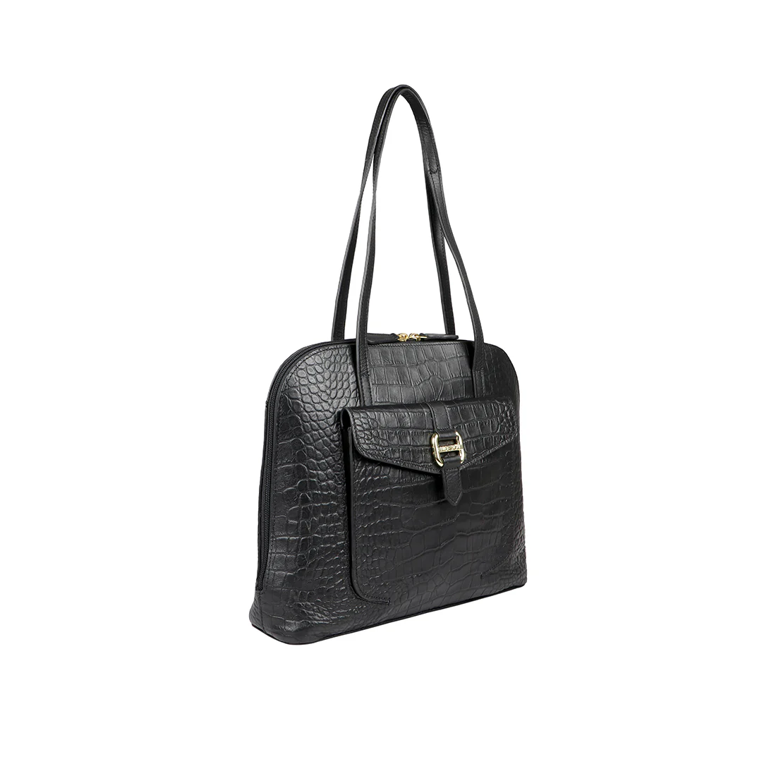 Ee Lotus 03 Black Leather Tote Bag - Image 2