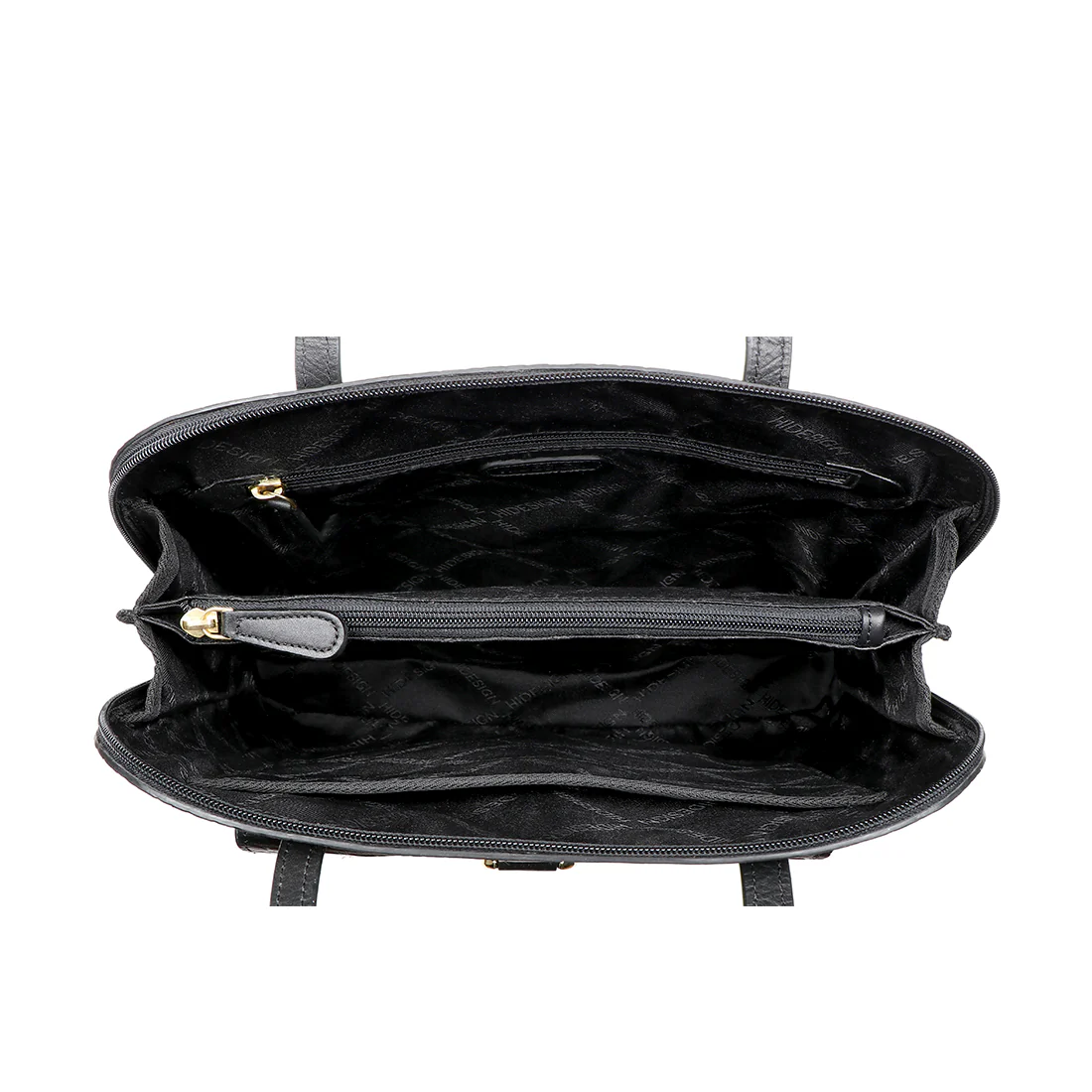 Ee Lotus 03 Black Leather Tote Bag - Image 4