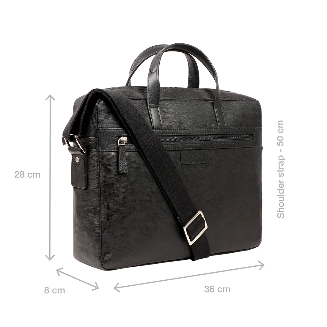 Ee Luka 01 Black Leather  Briefcase - Image 2