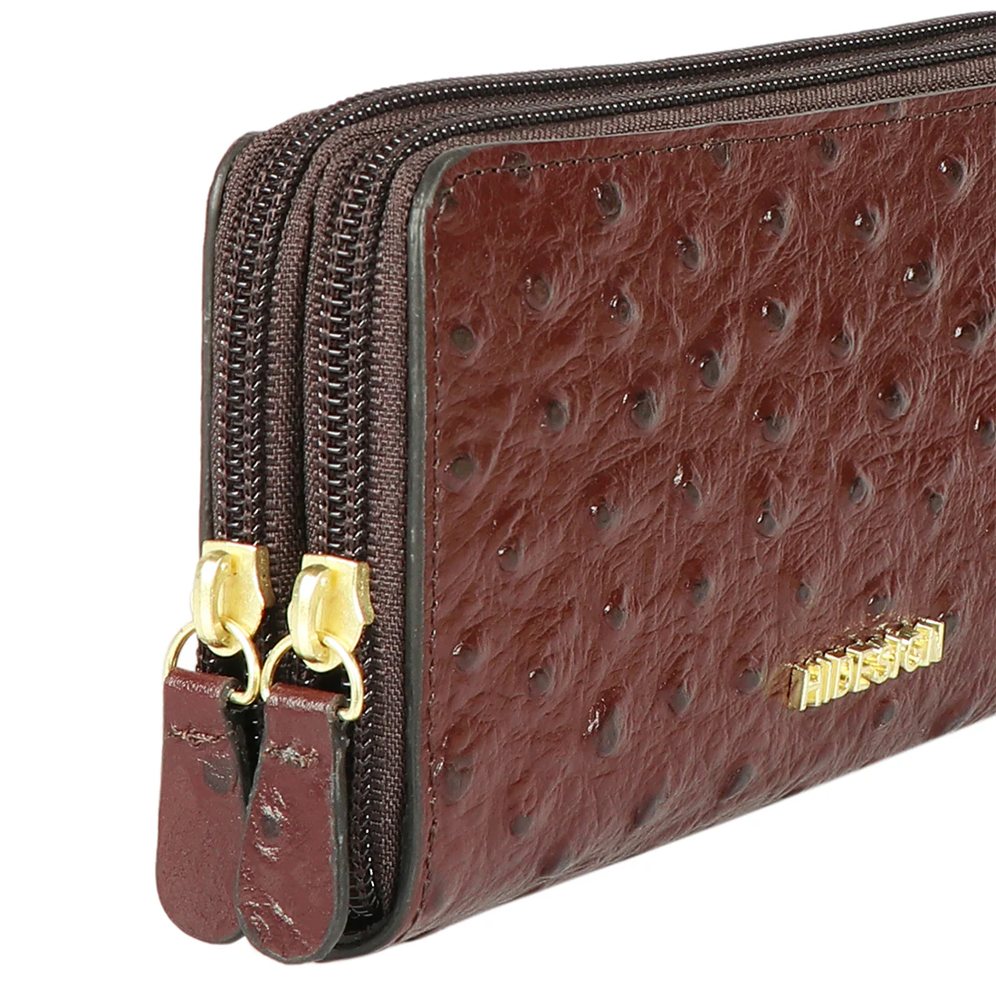 Ee Mackenziew3-M Brown Leather Double Zip Around Wallet - Image 4
