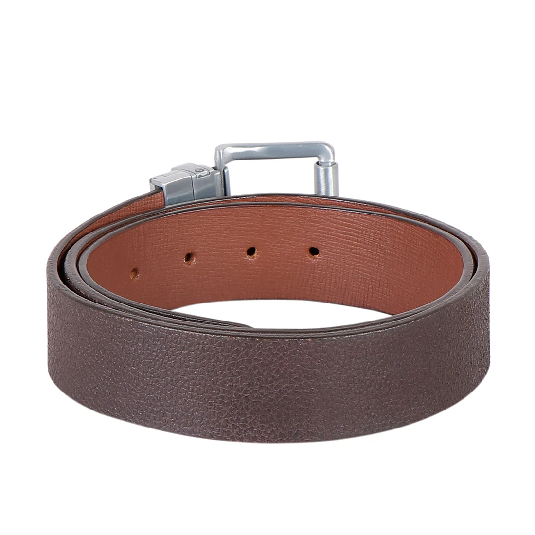 Ee Mateo Men's Tan Reversible Leather Belt - Image 4