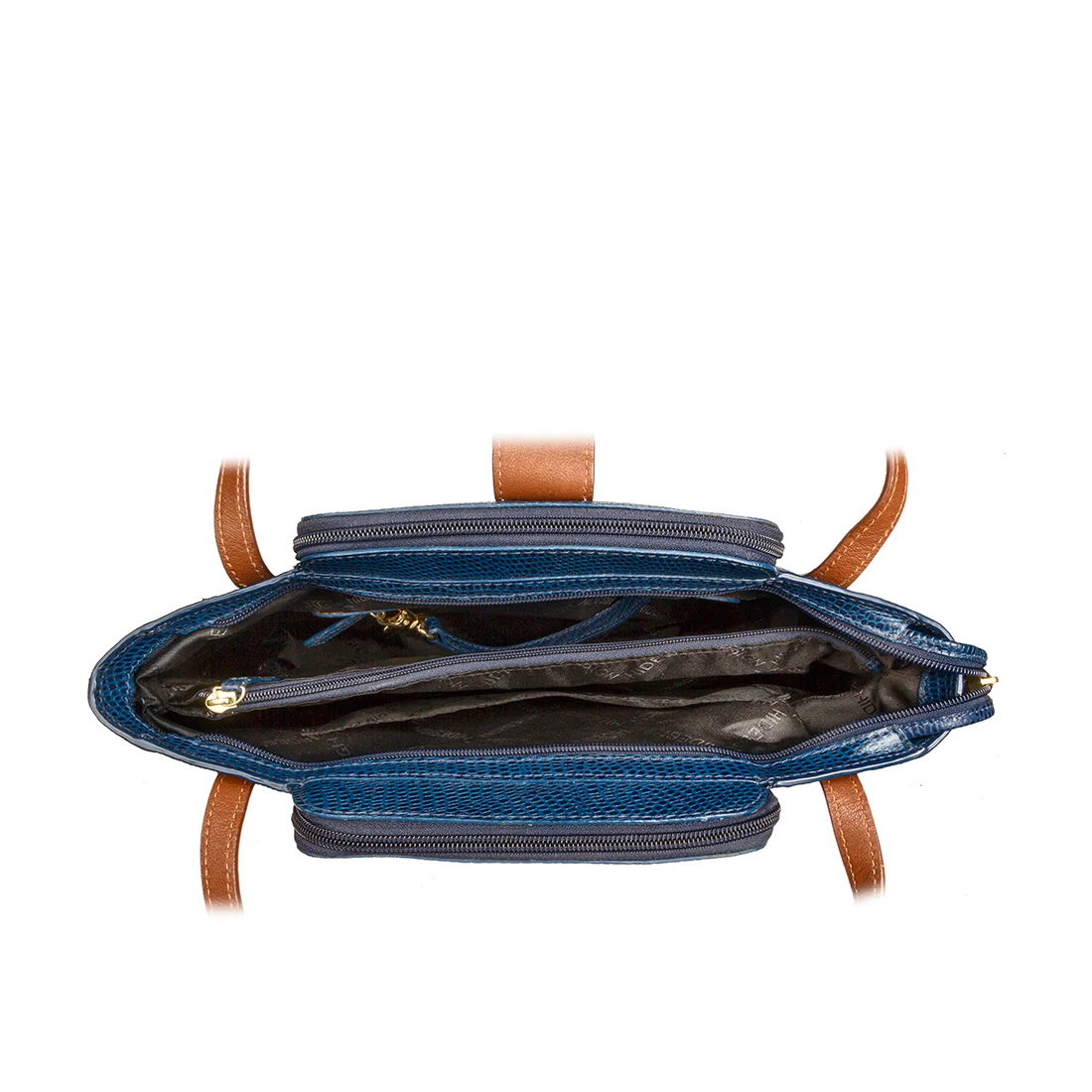 Ee Mensa 01 Blue Leather Tote Bag - Image 4