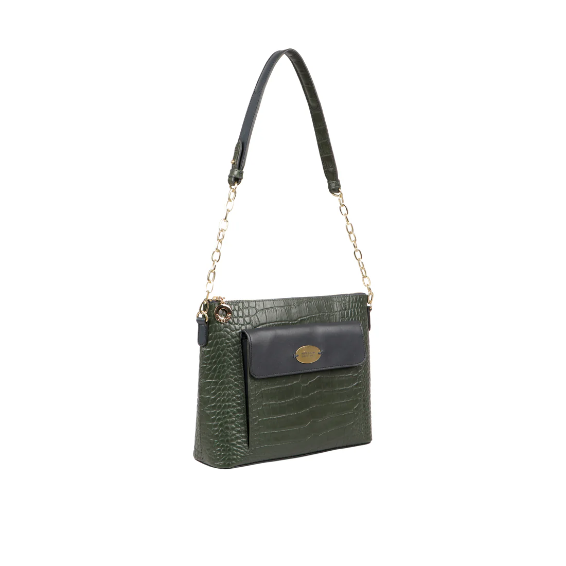 Ee Morocco 01 Green Leather Shoulder Bag - Image 4