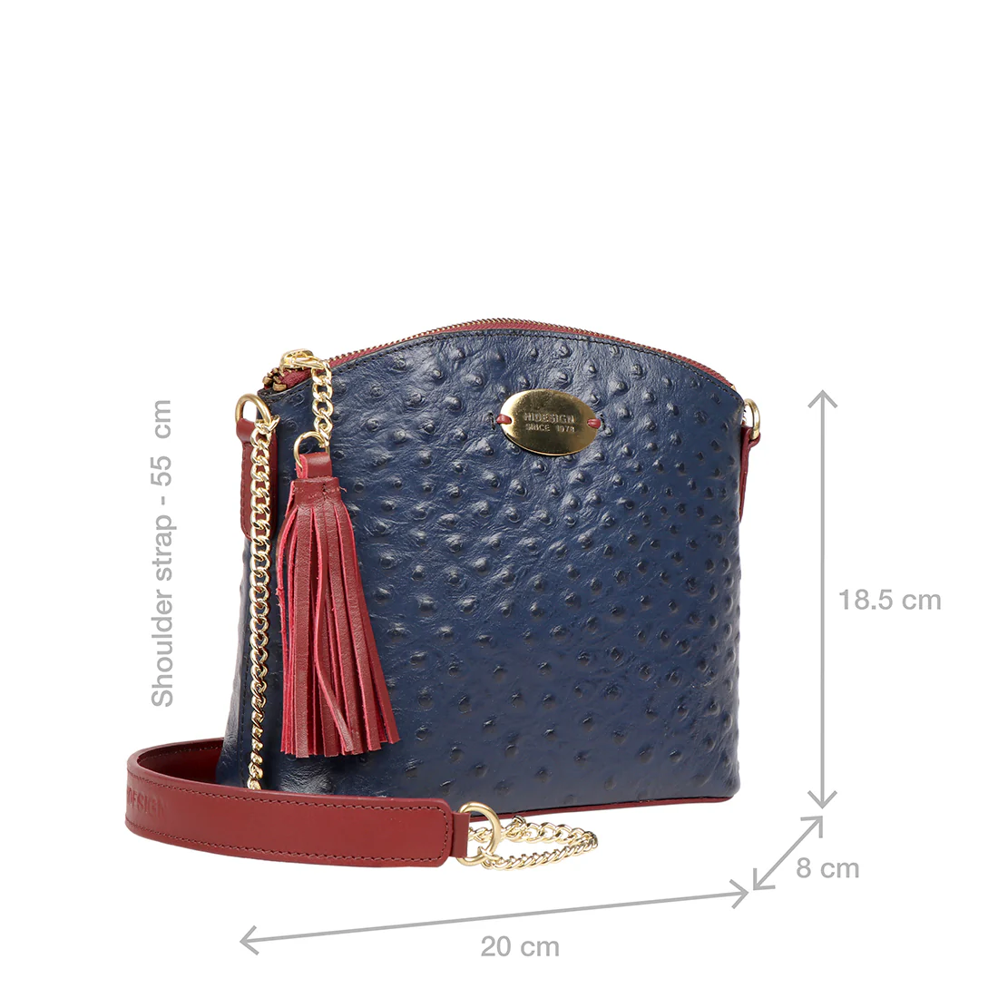Ee Morocco 02 Blue Leather Sling Bag - Image 2