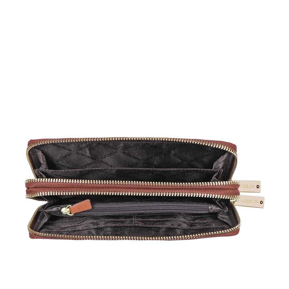 Ee Morocco W4-M Tan Leather Double Zip Around Wallet - Image 6