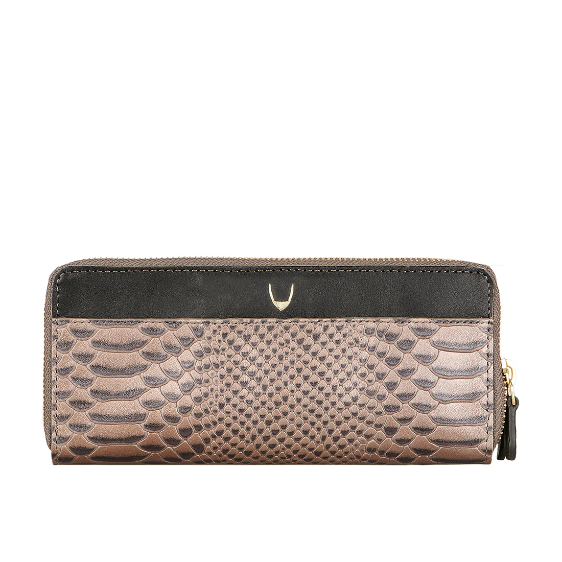 Ee Morocco W4 Grey Leather Double Zip Around Wallet - Image 3
